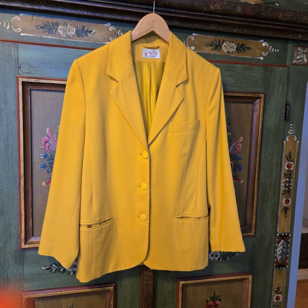 Beautiful Yellow  Blazer by Happy Heidemann -Size M/L
